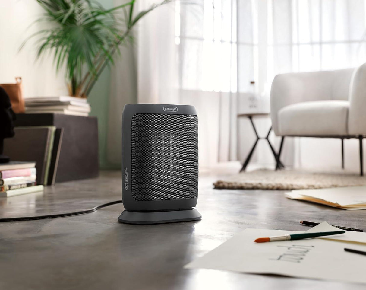 De'Longhi Capsule You & Me Portable Ceramic Fan Heater 2000W Black