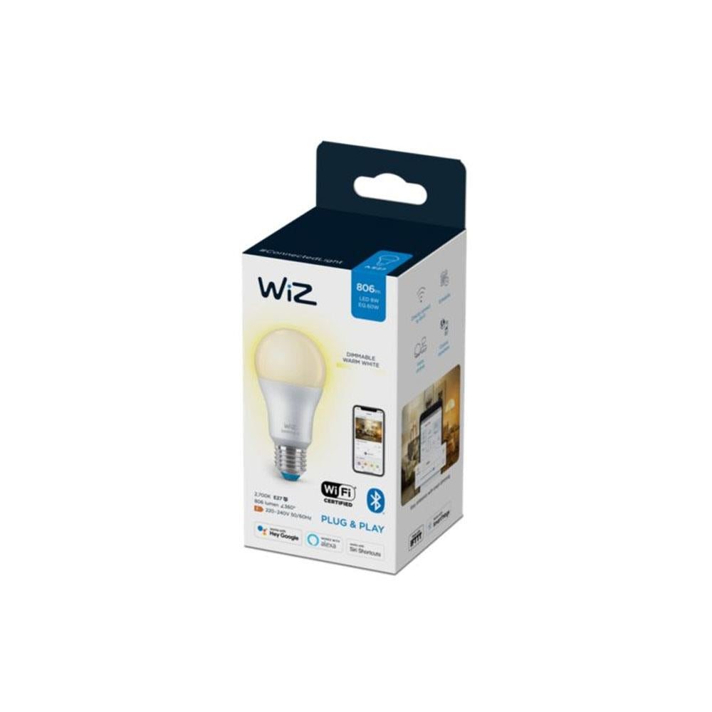 WiZ A60 E27 Screw Mount Dimmable Smart Lightbulb