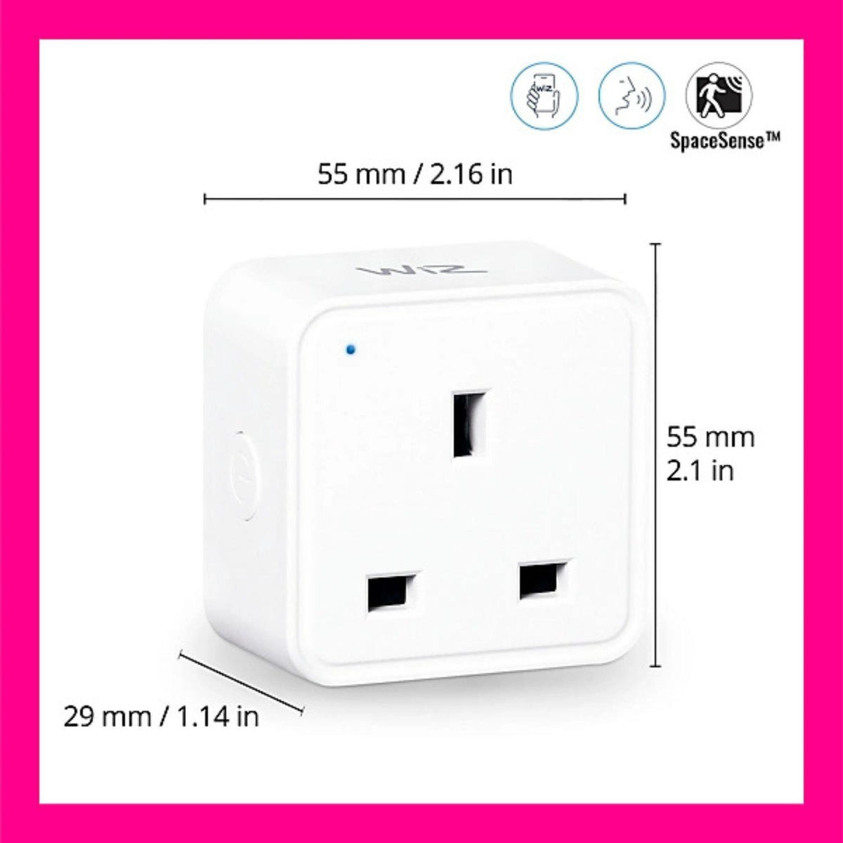 WiZ 94-WZ929002427816 Wi-Fi Smart Plug UK White