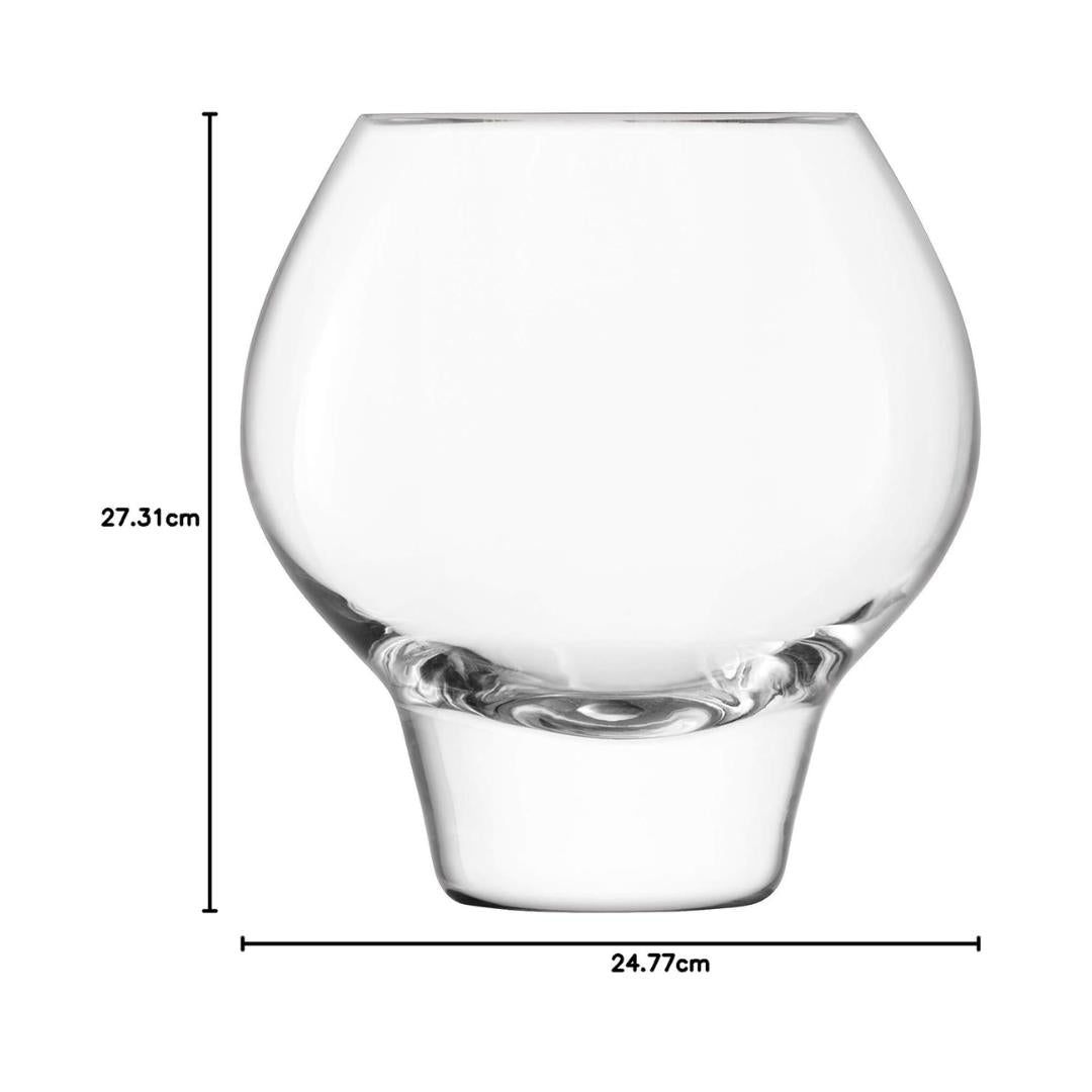 LSA Rum Punch Bowl Set with Ladle and Six Handmade Balloon Glasses