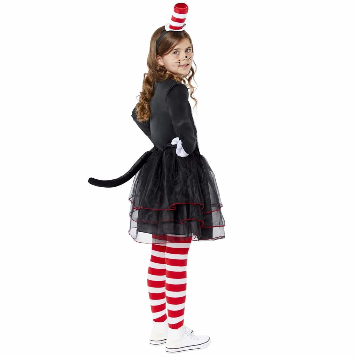 Girls Cat in The Hat Dress Costume Set - 8-10 Years