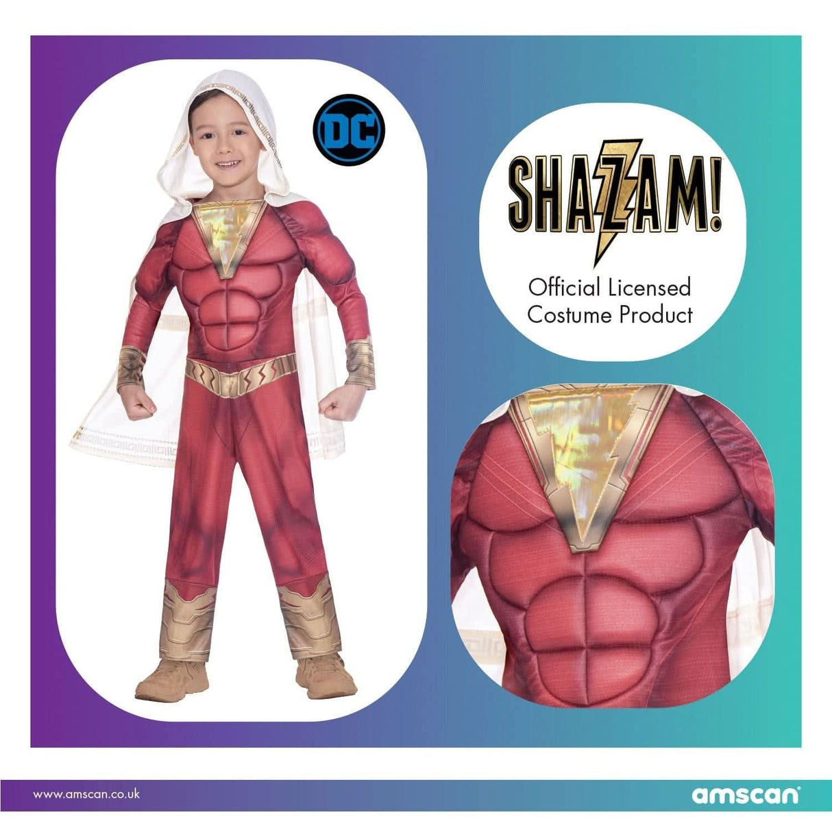Child Shazam! Super Hero Costume