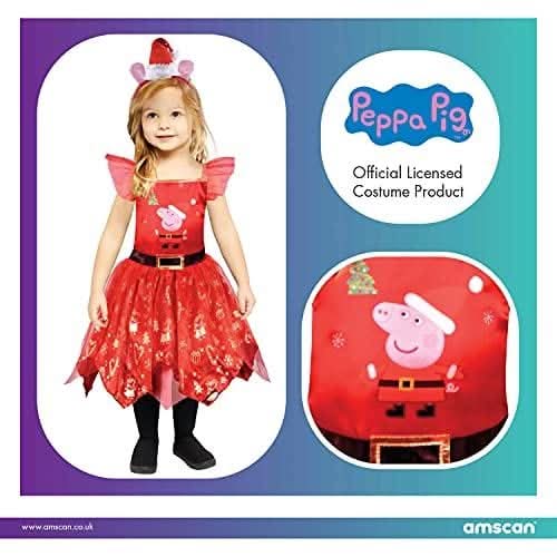 Child Peppa Pig Costume Christmas Dress - 4-6 Years