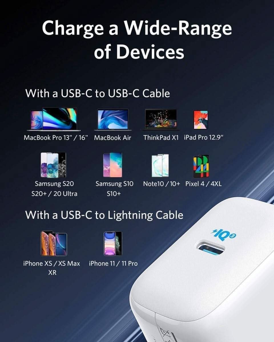 Anker Powerport 3 Mobile Fast Charger - White