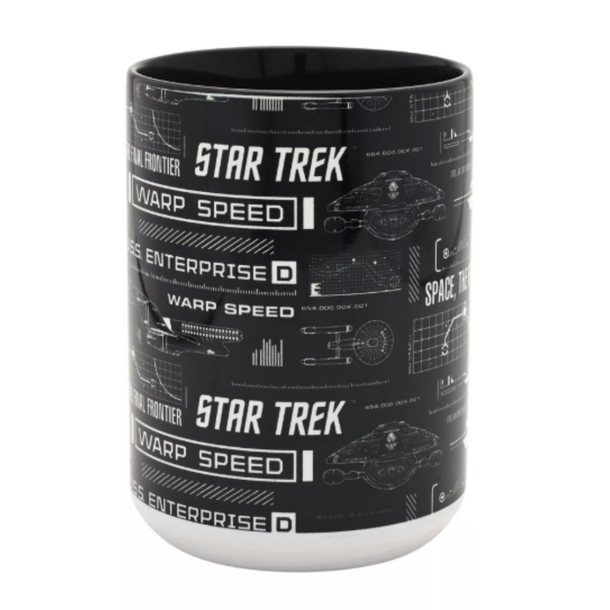 Star Trek Tech Black and White 444ml Mug The Final Frontier Design