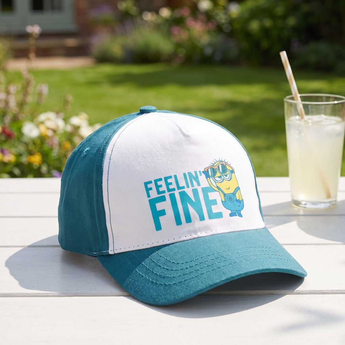Minions Kids Feelin' Fine Baseball Cap One Size Teal