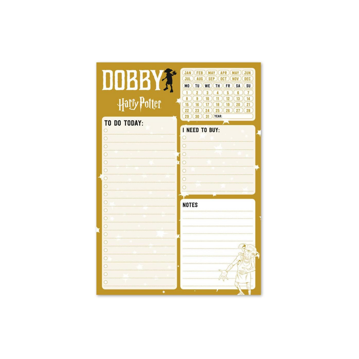 Harry Potter Dobby A5 Note Pad Planner