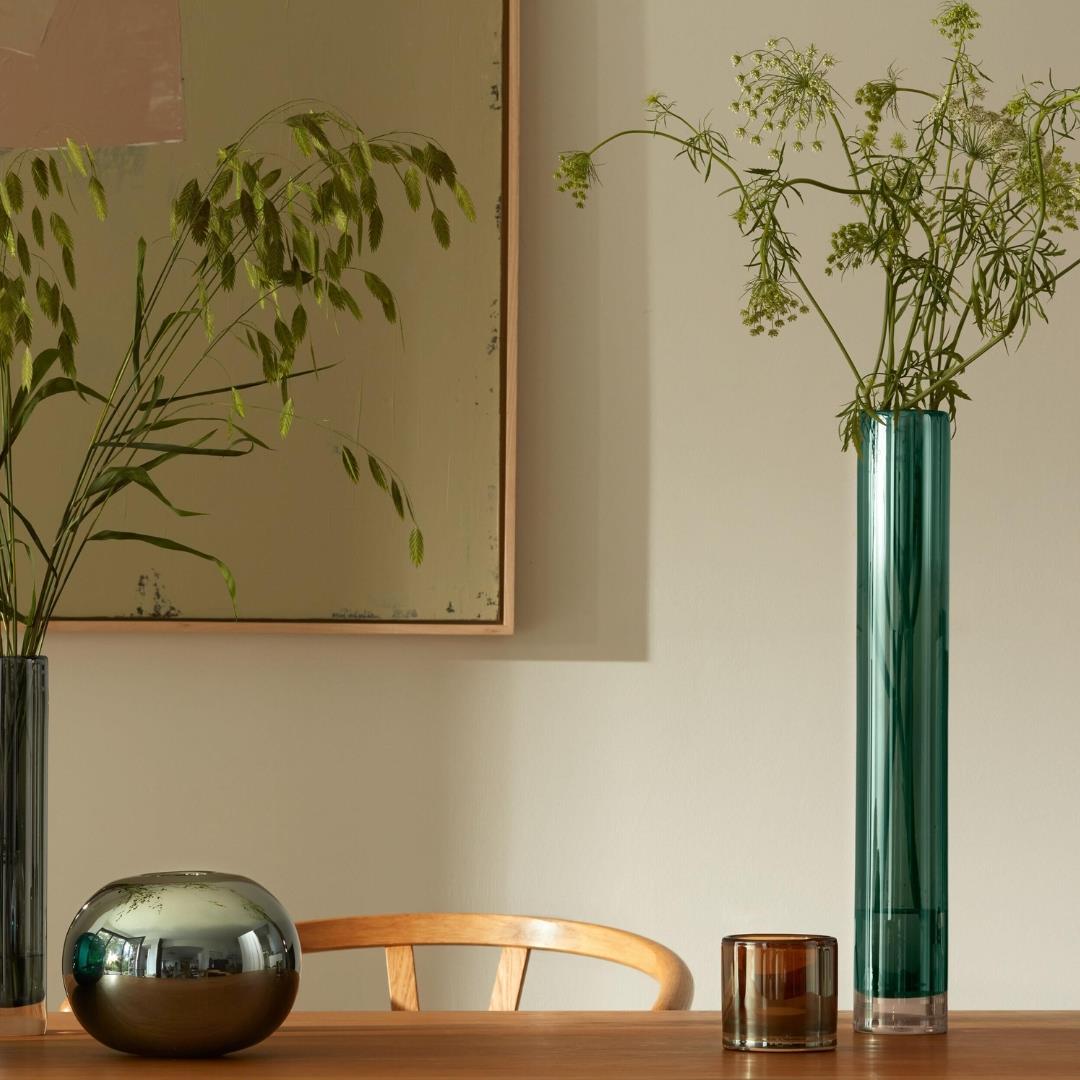 LSA Epoque Tealight Holder Height 8.5cm Ambre/Lustre Brown