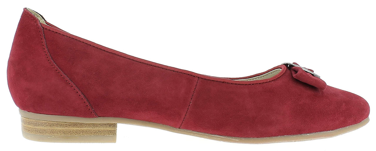 Hirschkogel Women's Closed Toe Ballet Flats - Red, 8.5 UK