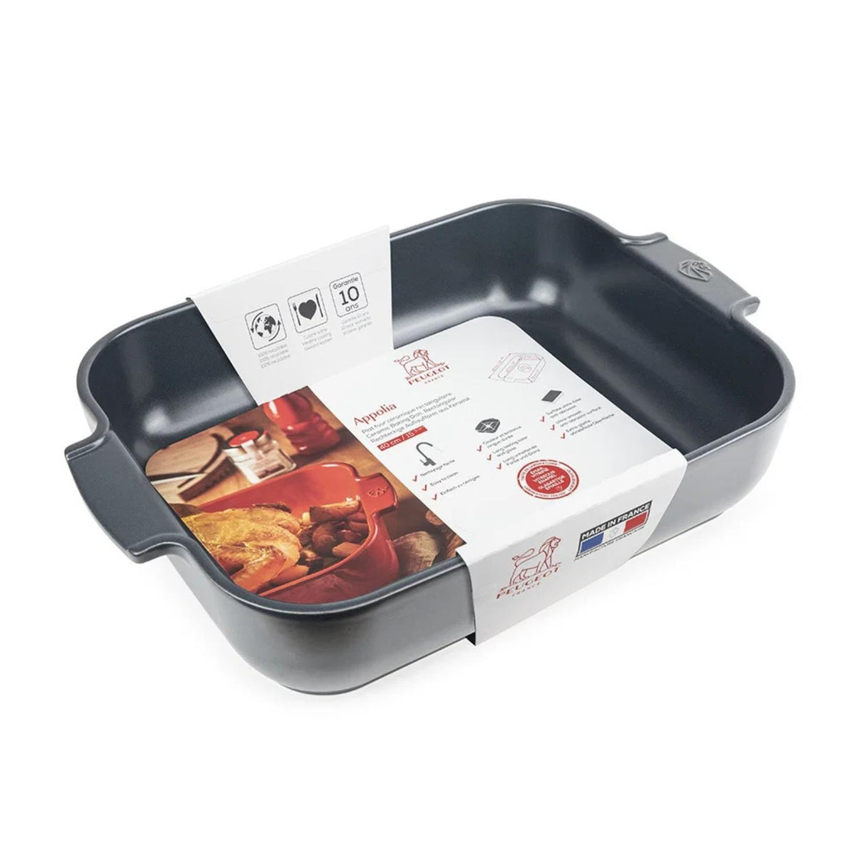 Peugeot Appolia Rectangular Ceramic Dish 40cm Slate