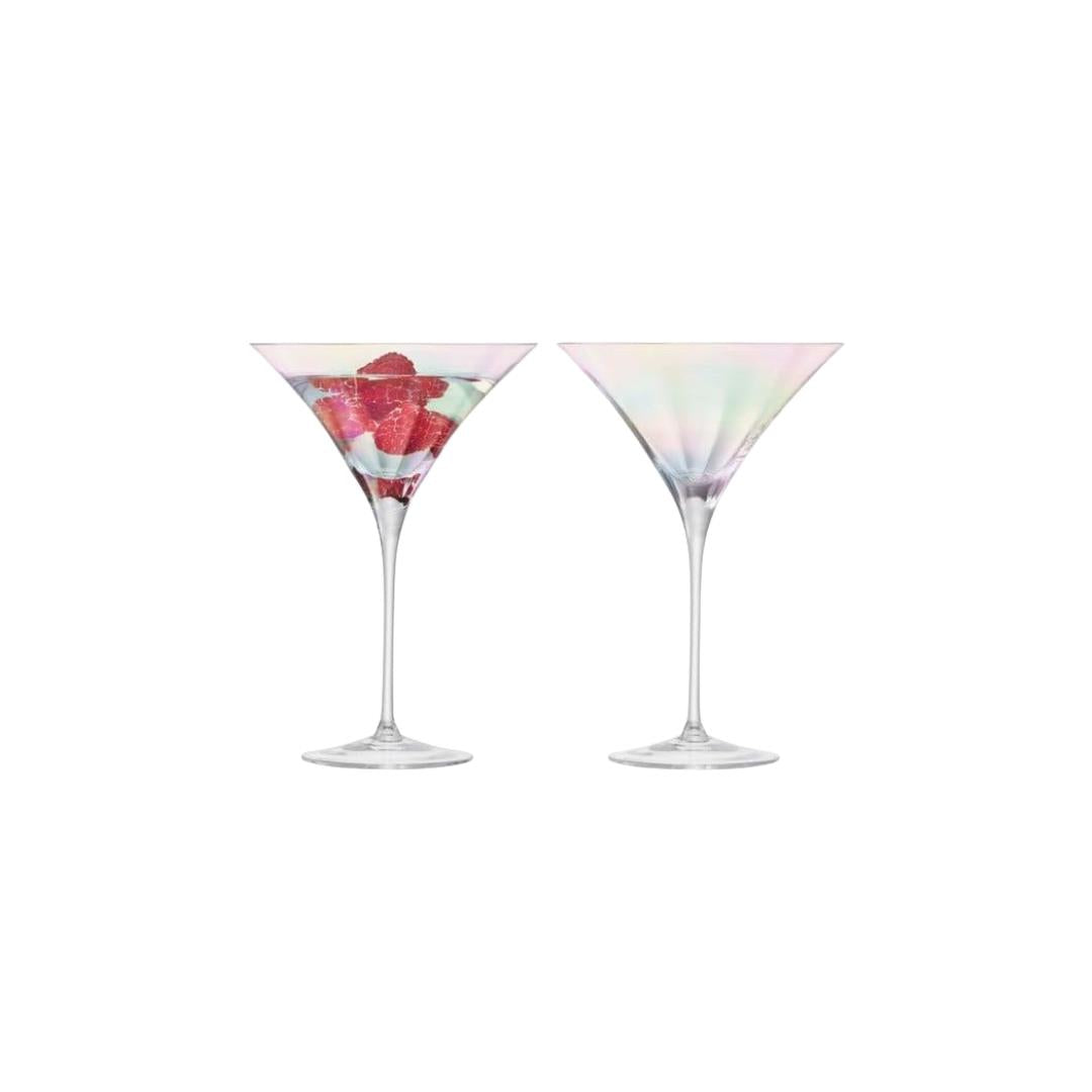 LSA Cocktail Glasses 300ml Mother of Pearl Finish Set of 2