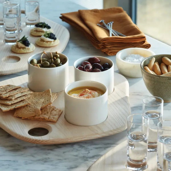 LSA Palette 6-Piece Shot Glass Set with Ash Wood Serving Tray