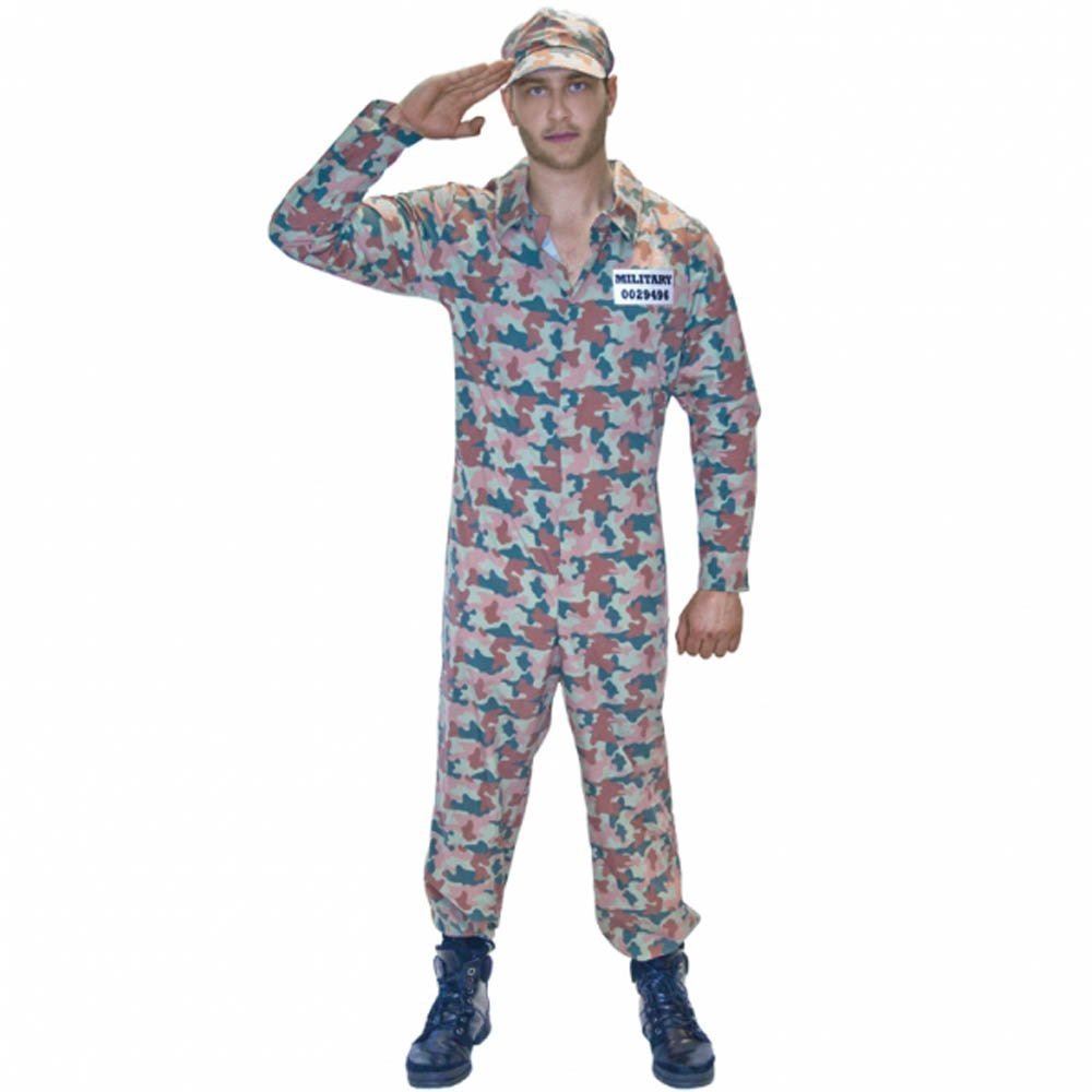 Men's Camouflage Army Costume - Size M