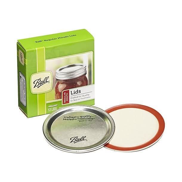 Ball Replacement Regular Mouth Jar Lids - 12 Pack