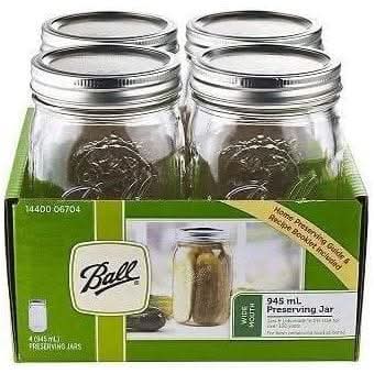 Ball Wide Mouth Mason Jars - 946ml Pack of 4