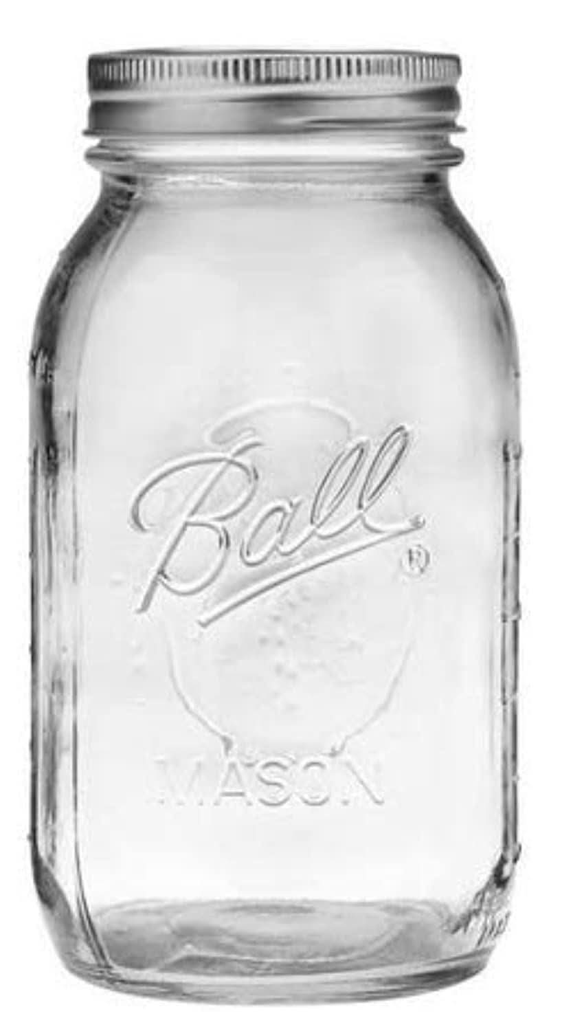 Ball Regular Mouth Mason Jar 946ml 4-Pack
