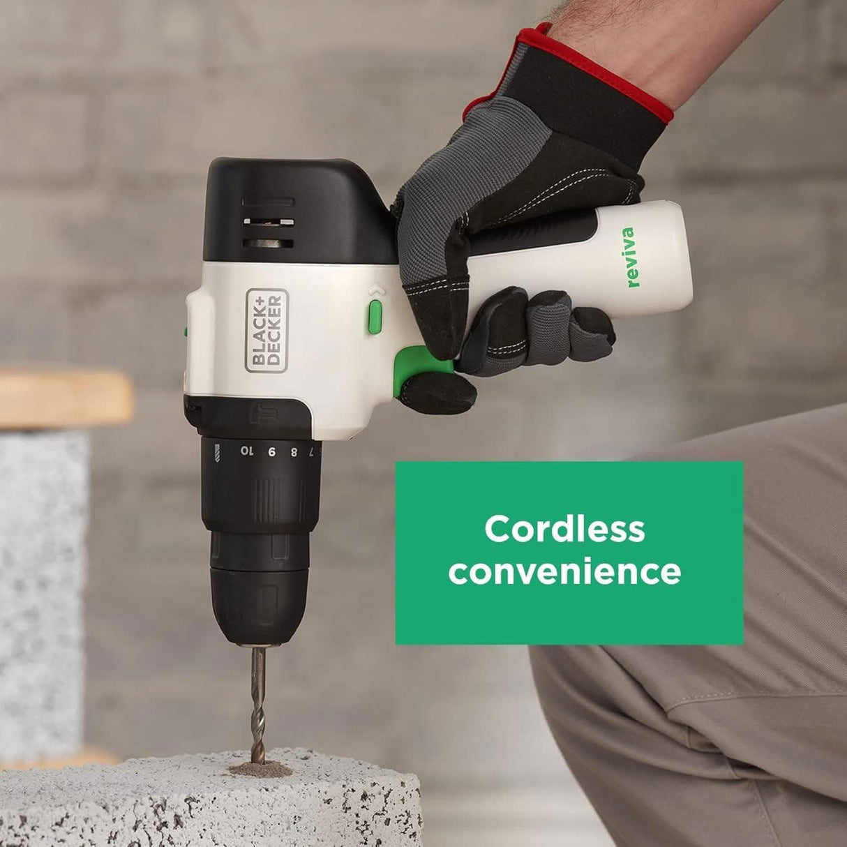 Black & Decker Reviva REVHD12C-GB Cordless Hammer Drill Driver 12v