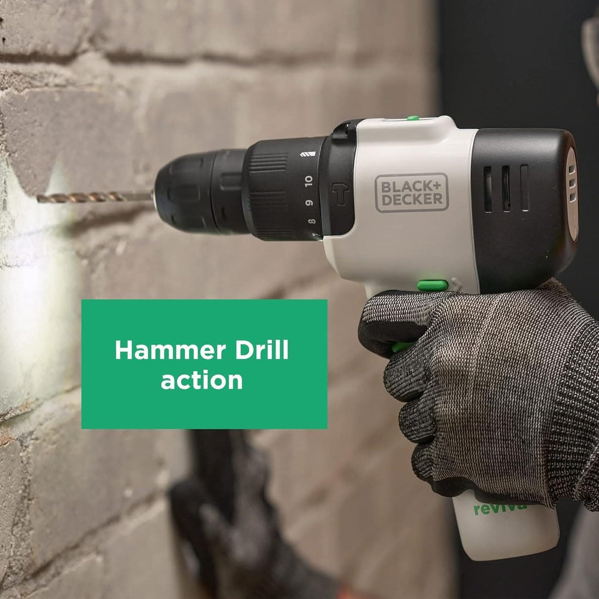 Black & Decker Reviva REVHD12C-GB Cordless Hammer Drill Driver 12v