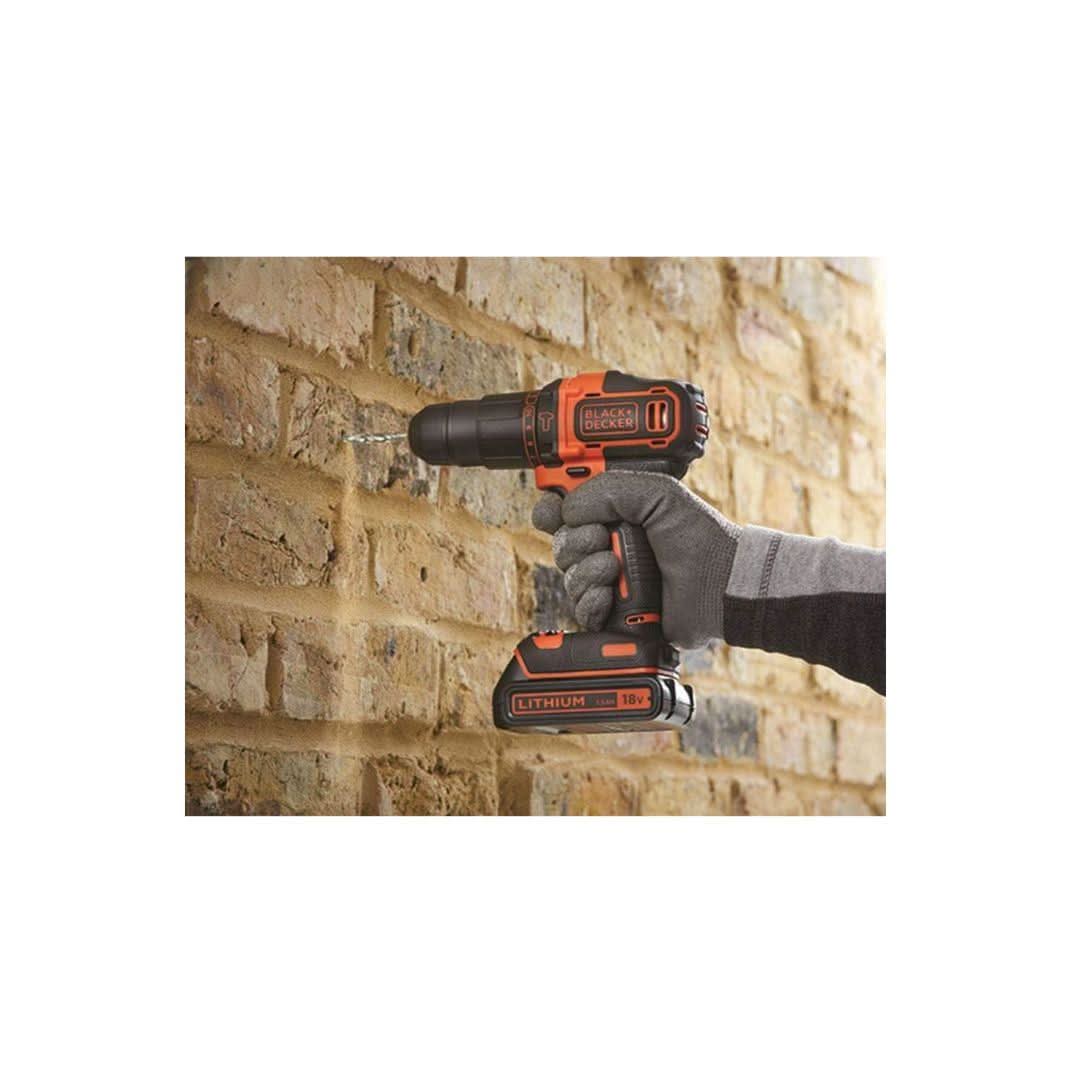 "Black+Decker 1.5Ah 18V Cordless Hammer Drill – 80pcs"