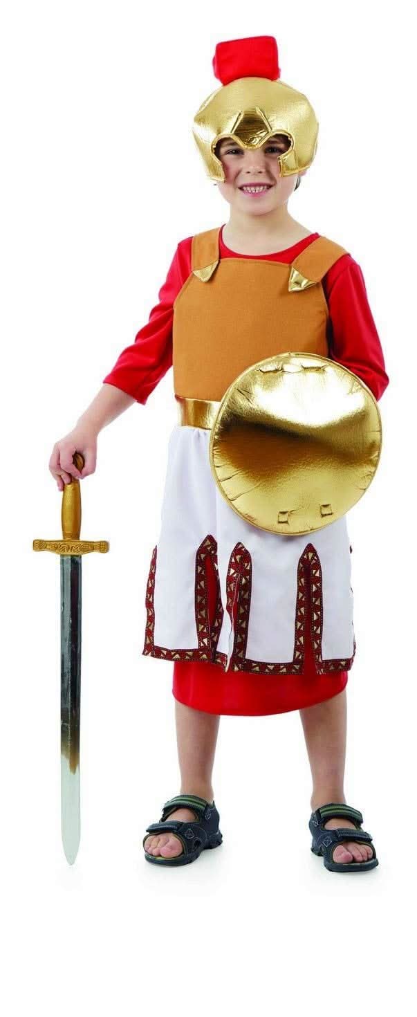 Boys Roman Soldier Ancient Warrior Gladiator Costume - L