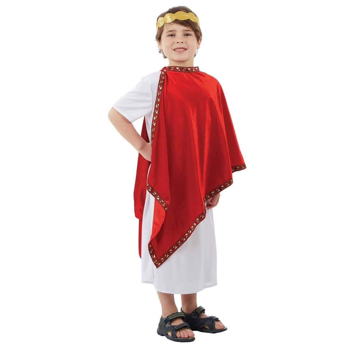 Boys Roman Caesar Ancient Greek Toga Costume - S