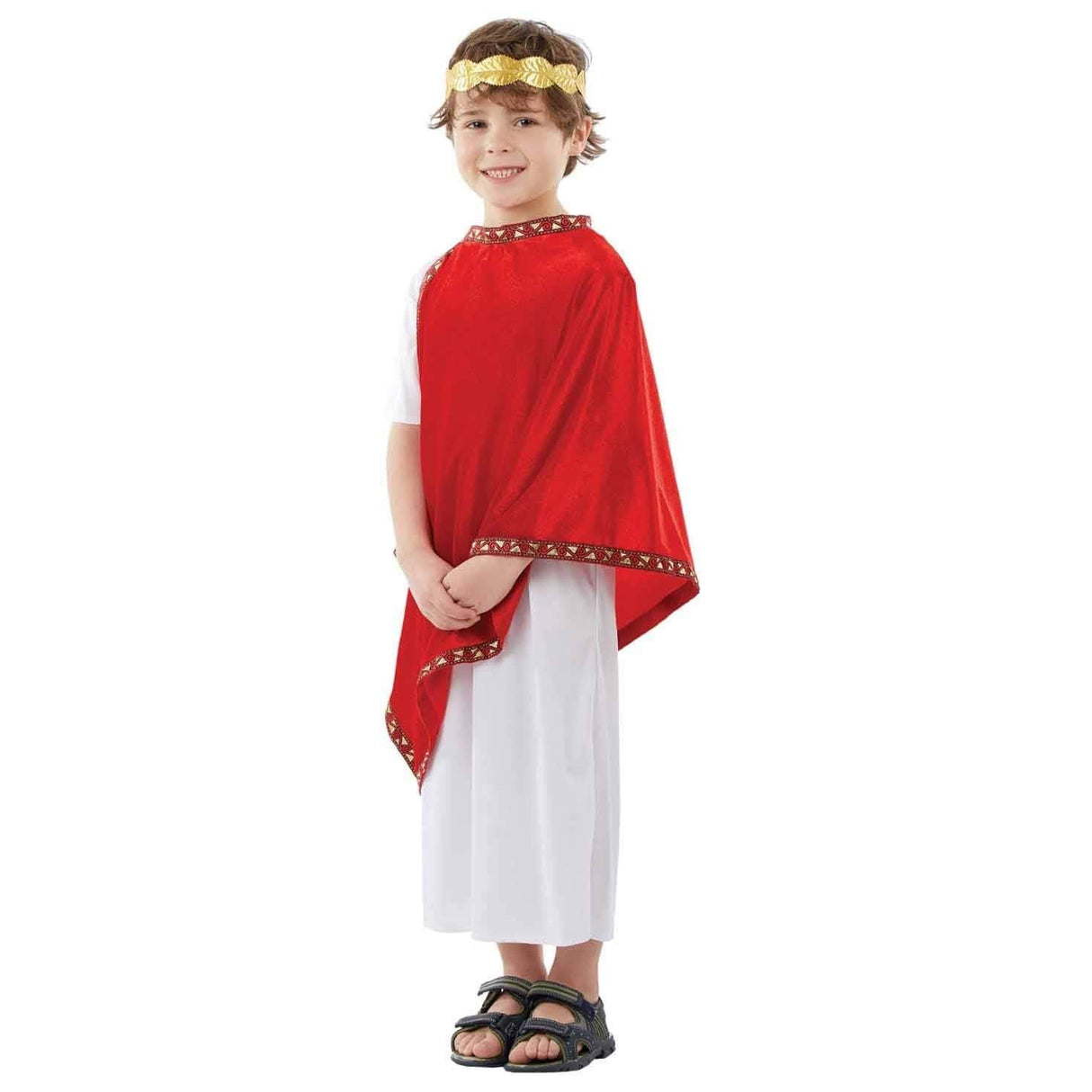 Boys Roman Caesar Ancient Greek Toga Costume - S