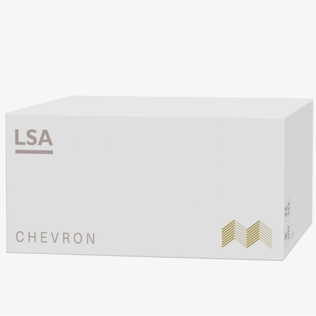 LSA Chevron Glass Tealight Holder Set of 4 Gold