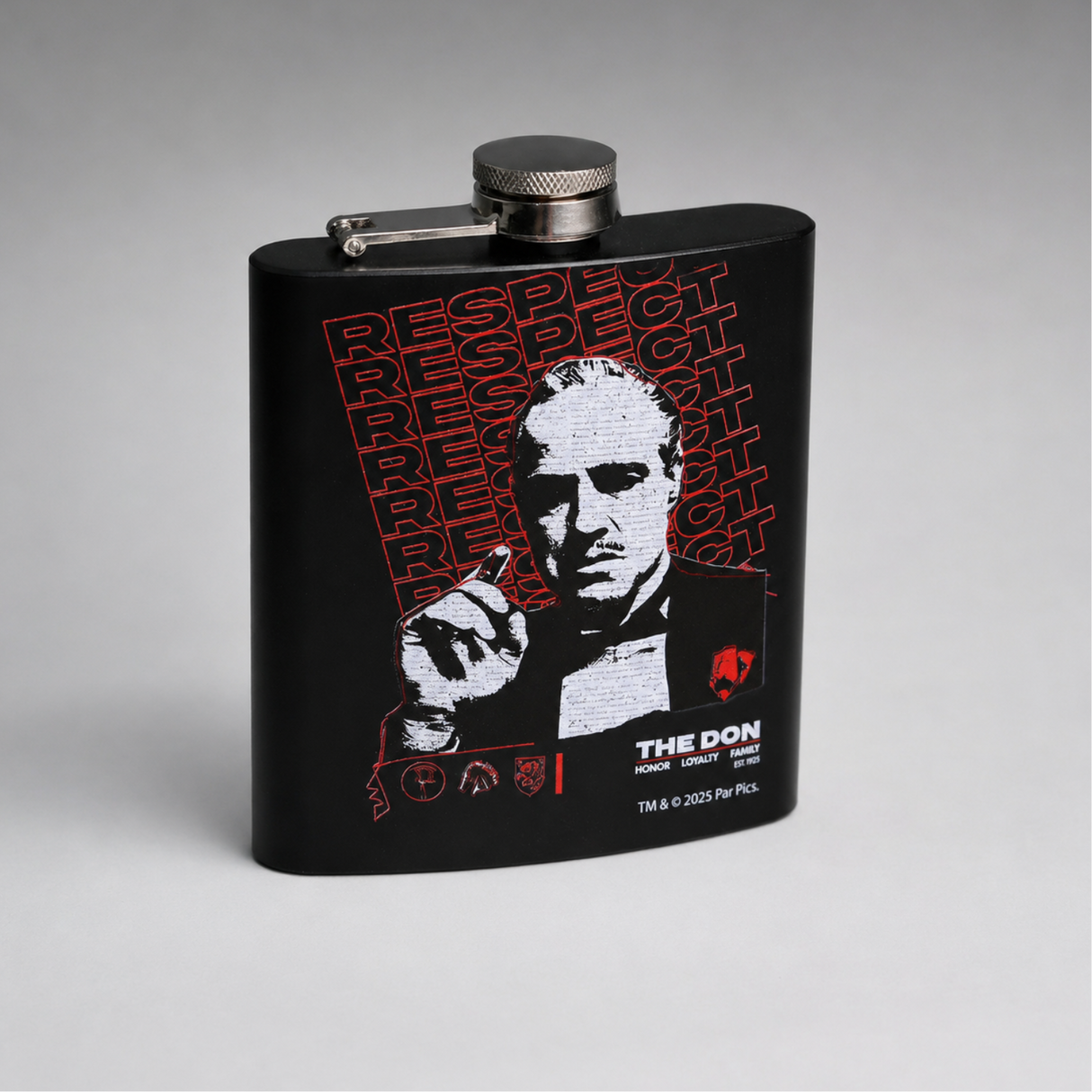 Fandomania The Godfather 'The Don' Hip Flask Black and Red