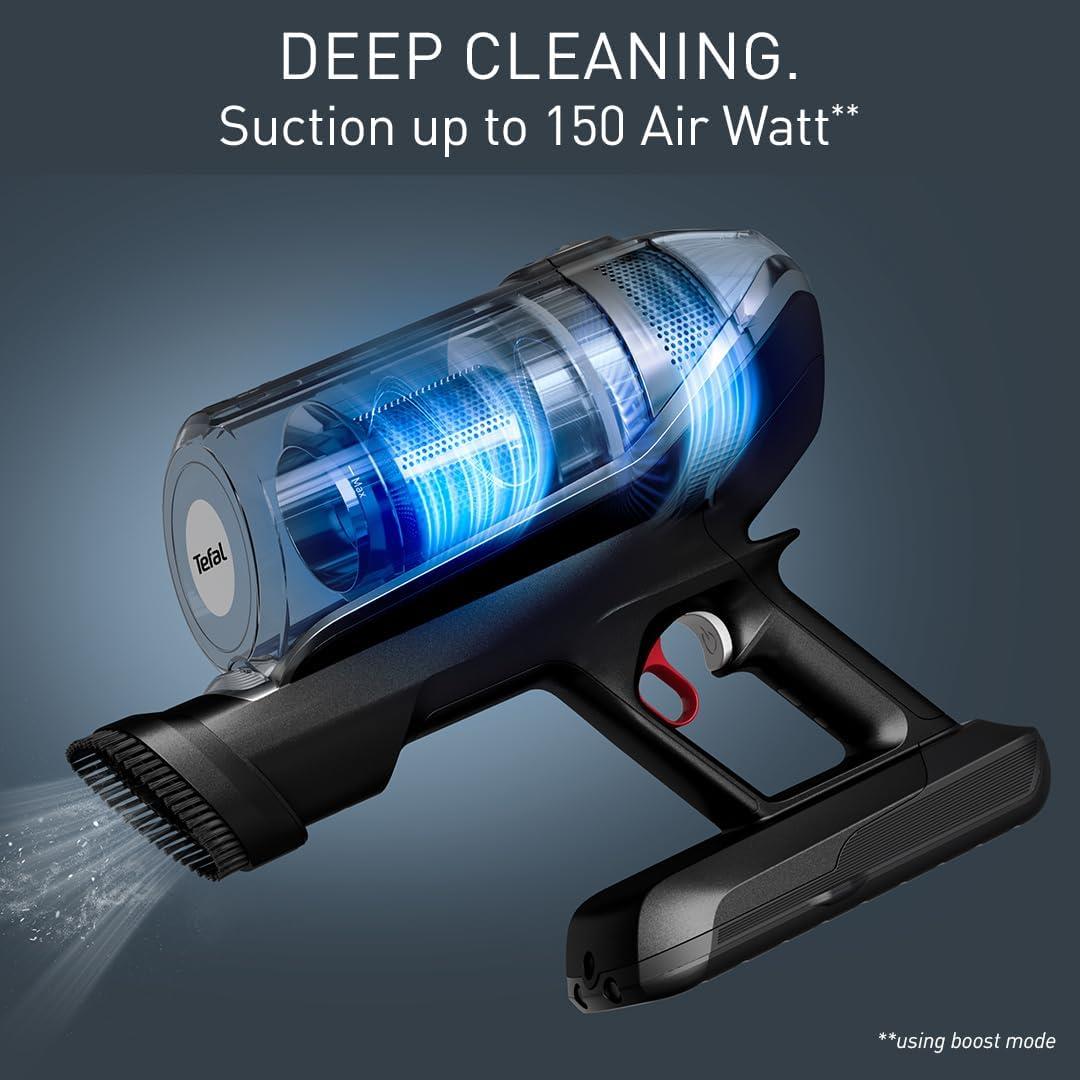 Tefal X-Force Flex 12.60 Pet & Car Cordless Stick Vacuum Cleaner TY98A2GO Black and Red