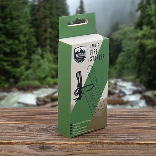 Wayfarer Fire Starter Kit Up to 15,000 Strikes Black