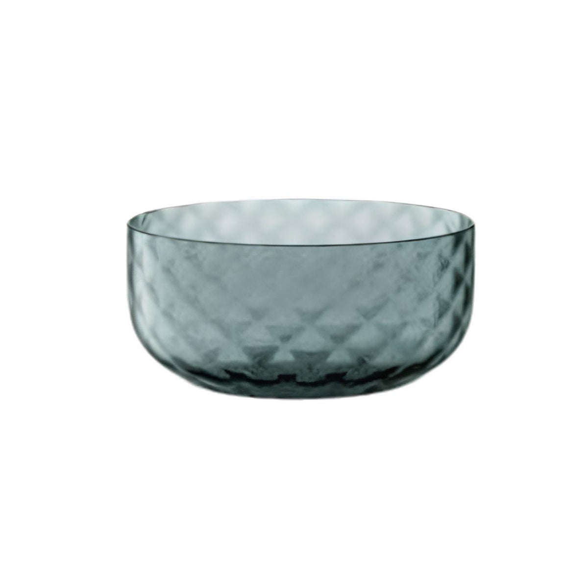 LSA Dapple Mouth-Blown Glass Bowl 22.5cm Water Blue