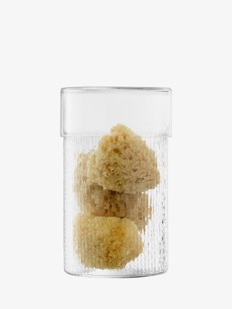 LSA Wicker Collection Mouth Blown Glass Container with Lid H24.5cm