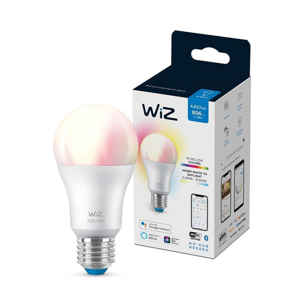 WiZ A60 E27 Full Colour Smart LED Dimmable Lightbulb