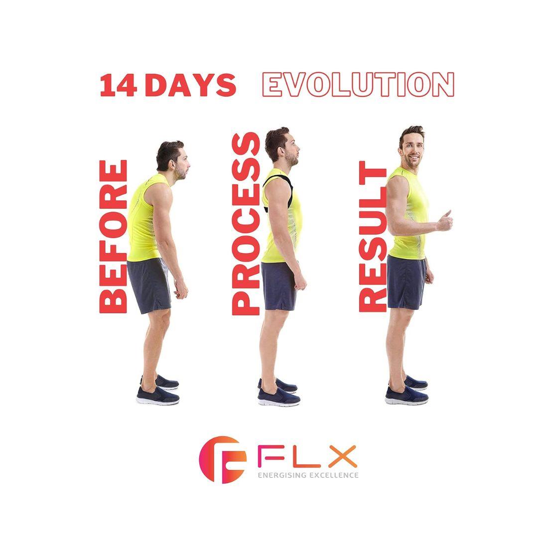 F FLX Energising Excellence Posture Corrector Back Unisex Large Black