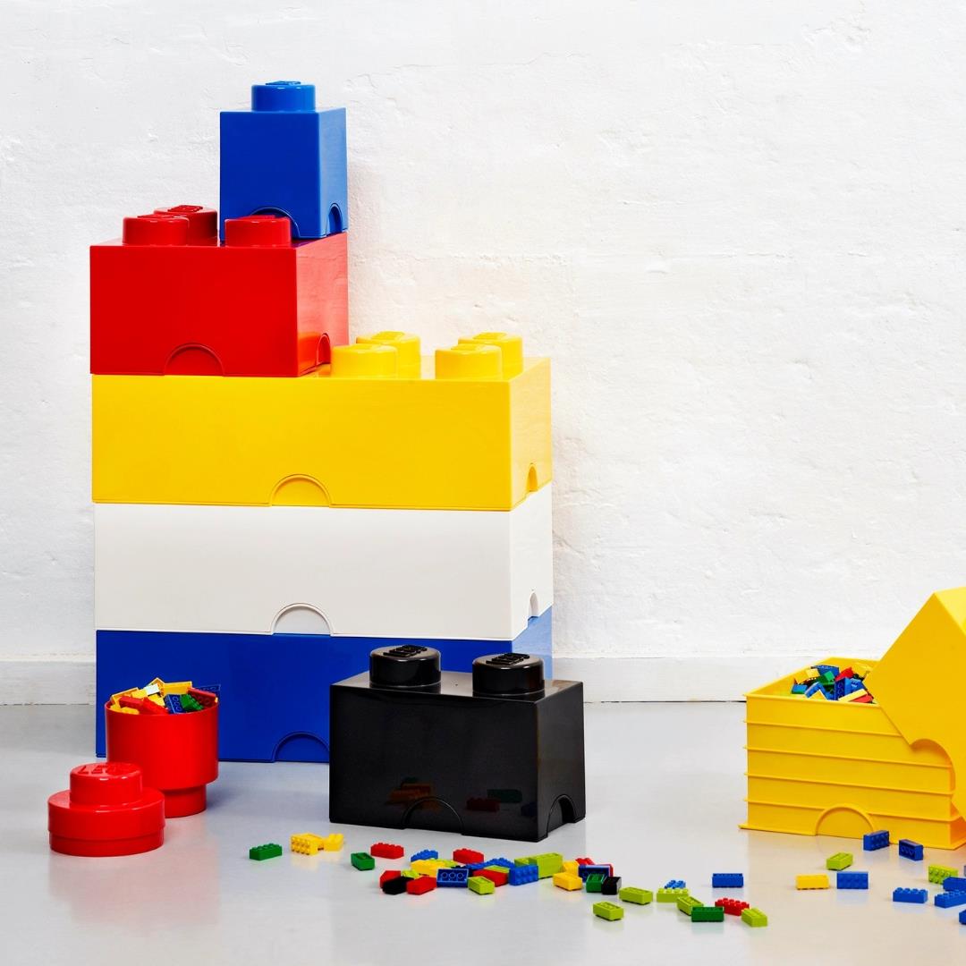 LEGO Round 1-Stud 1.2L Stackable Storage Brick Blue