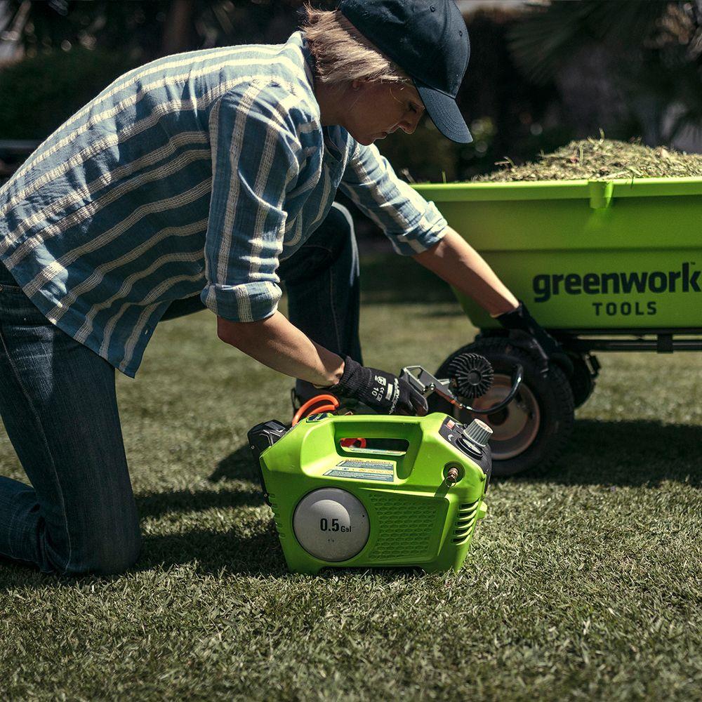 Greenworks 24V Cordless Air Compressor Excludes Battery and Charger