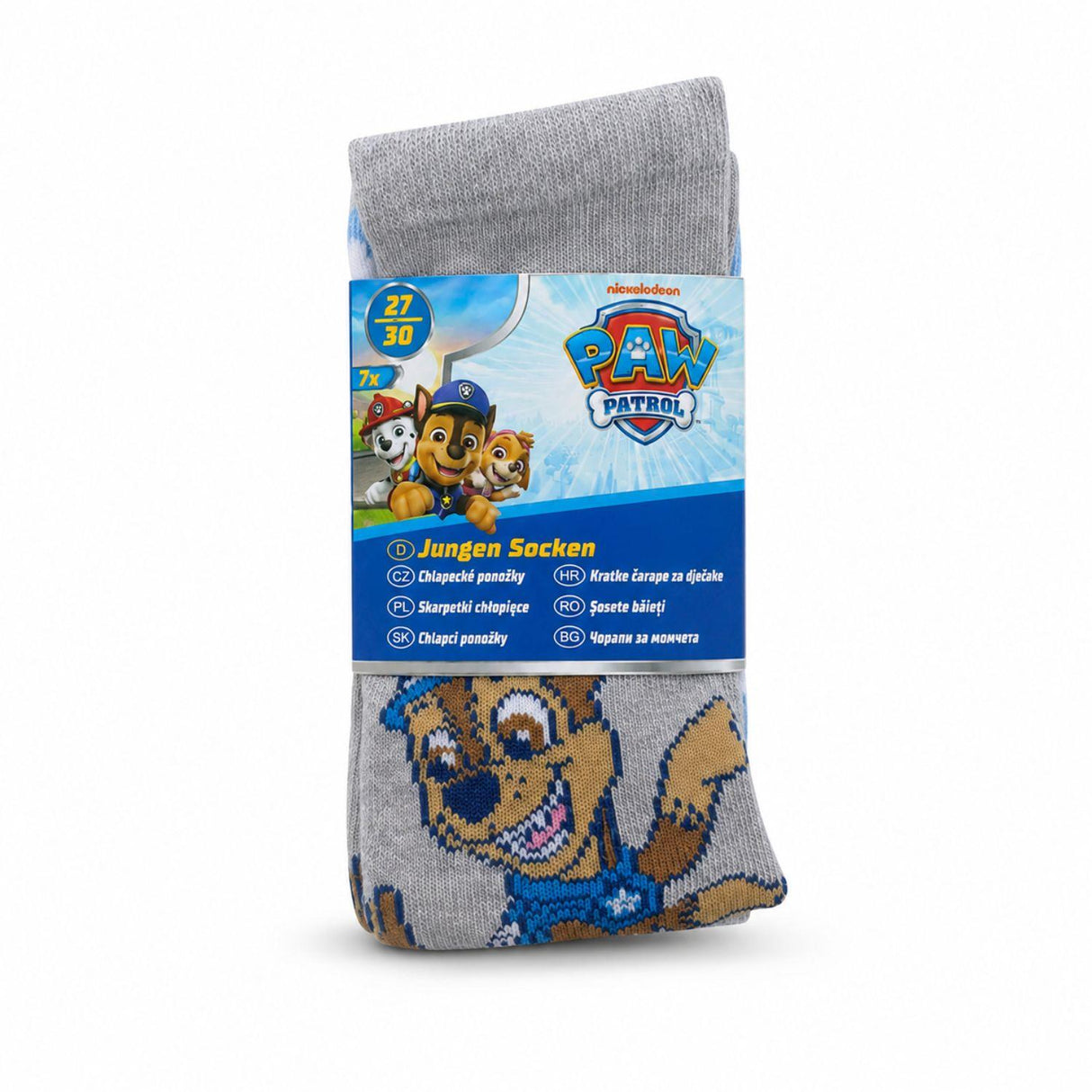 Boys PAW Patrol 7 Pack Multicoloured Socks EU 27-30 UK 9-12