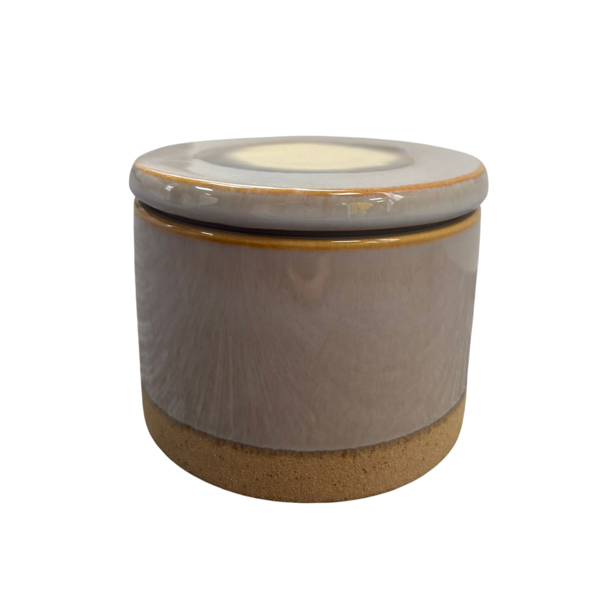 Small Grey Ceramic Jar with Lid