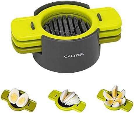 CALITEK 3-in-1 Egg Cutter, Wedger & Slicer – Steel