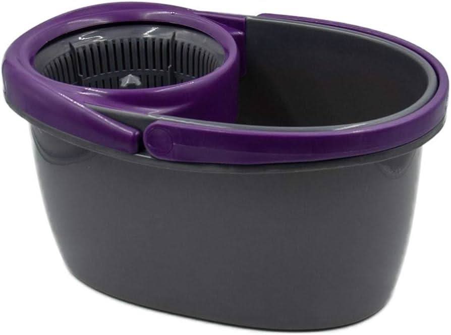 CALITEK 360 Degree Rotating Spin Mop and Bucket Set with 2 Microfibre Heads