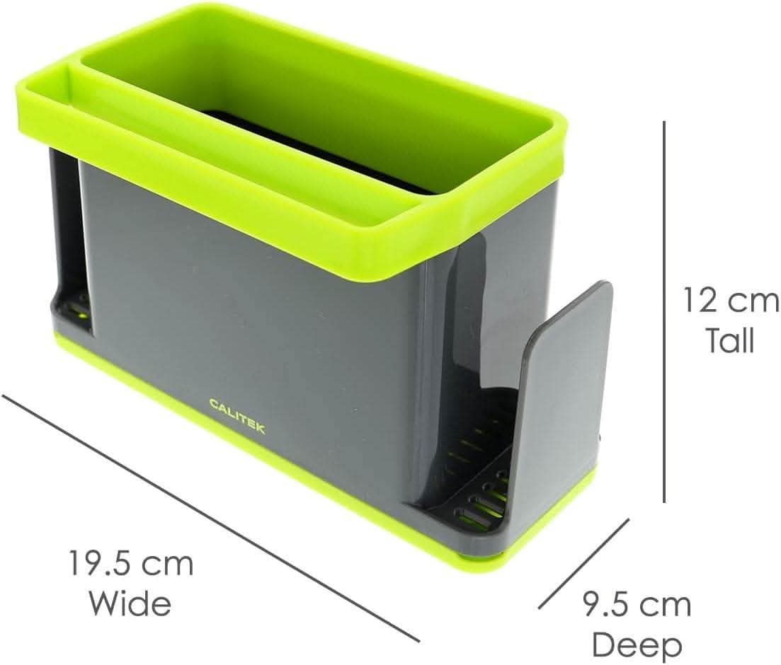 CALITEK Sink Caddy Organizer with Drip Tray – Green