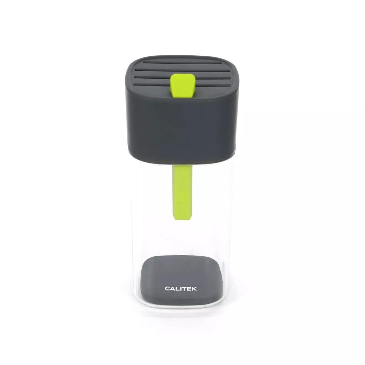 CALITEK Universal Knife Block with Sharpener - Grey/Green