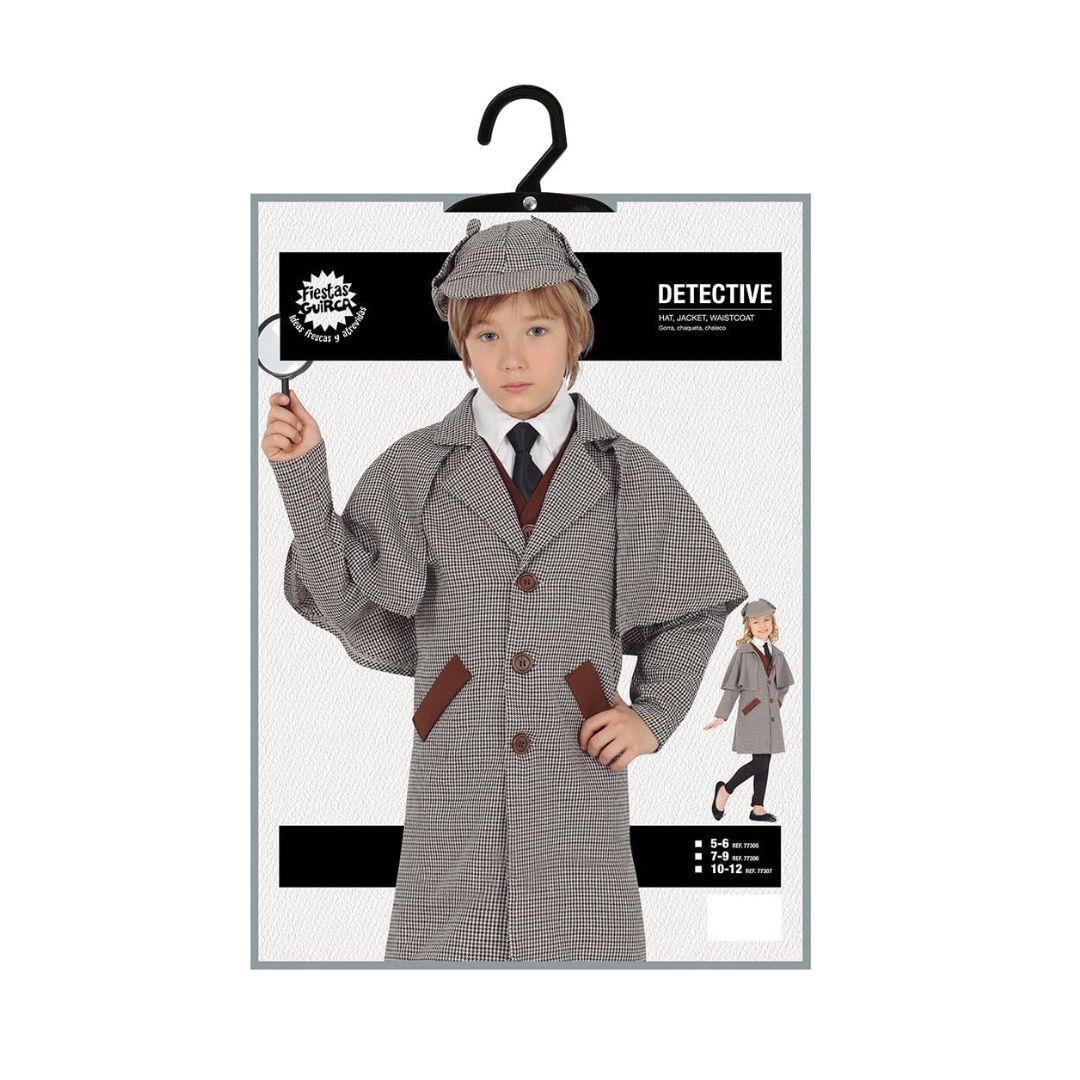 Fiestas Guirca Unisex Detective Fancy Dress Costume Age 5-6 Years Grey