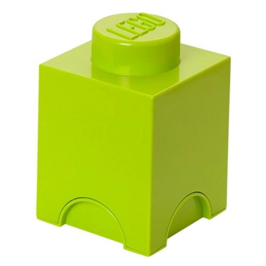 LEGO Round 1-Stud 1.2L Stackable Storage Brick Lime Green