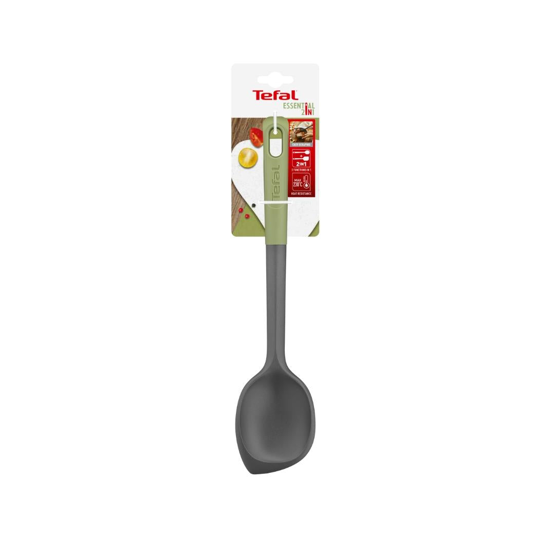 Tefal Essential Non Scratch 2 in 1 Scraping Spoon Grey