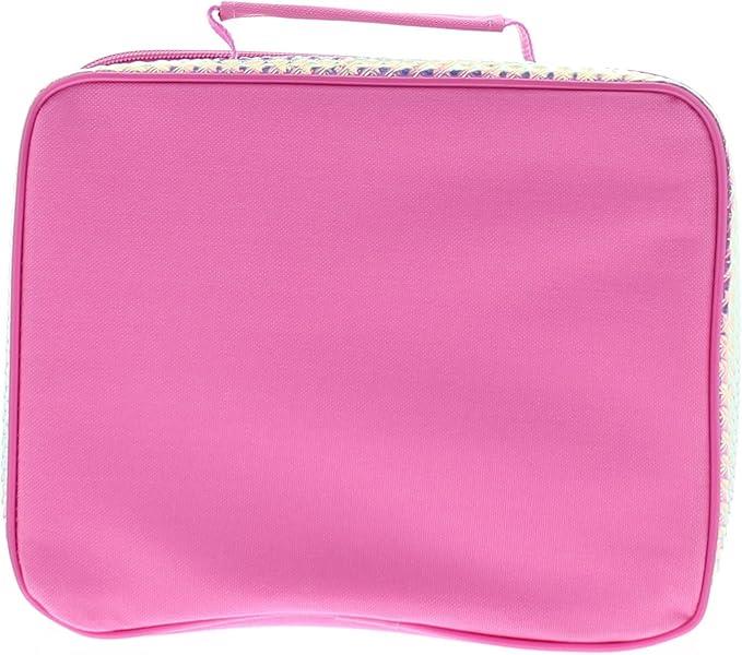 Iridescent Insulated Lunch Bag with Pink Handle