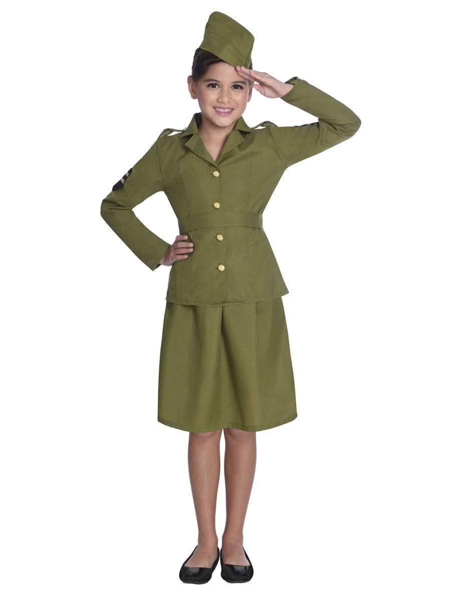 Child World War 2 Army Girl Costume