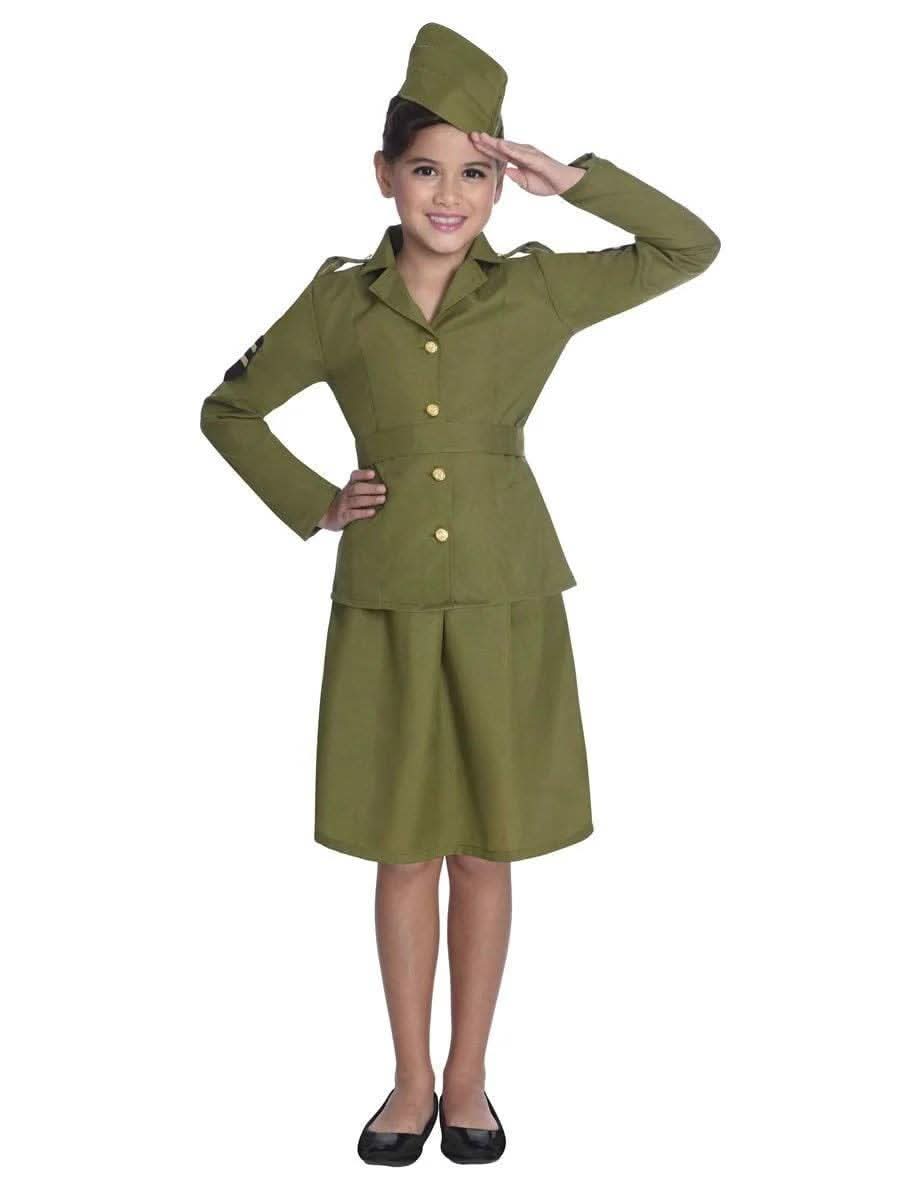 Child World War 2 Army Girl Costume