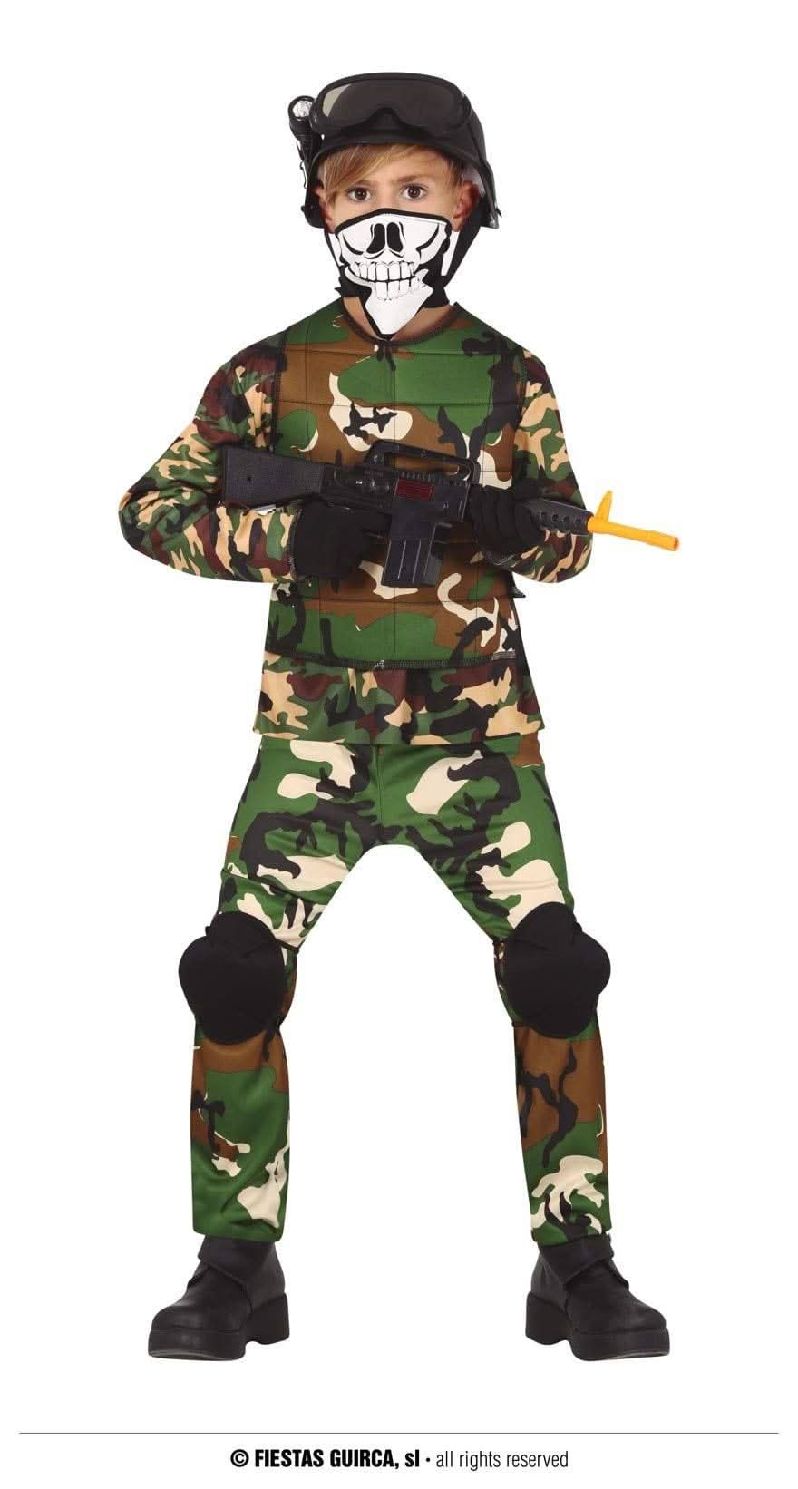 Child Military Boy Army Soldier Gamer Costume - 5-6 Years