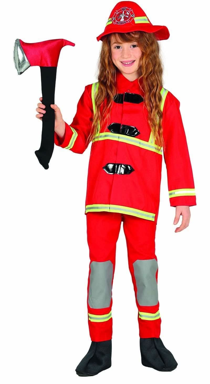 Child Deluxe Firefighter Costume - 7-9 Years